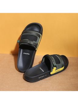 Chupps - Men Rebel All-Day Comfort Sliders - Olive Black