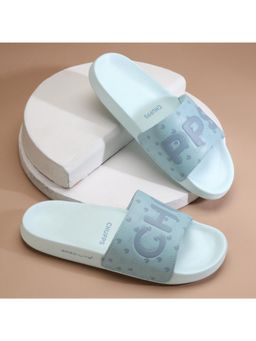 Chupps - Women Lovebug Supportive Footbed Sliders - Light Blue