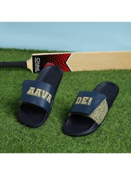 Chupps - Men Navy Blue Gtaavade Sliders