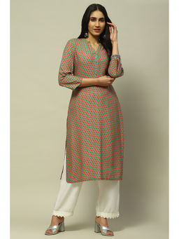Rangriti - Green Rayon Straight Kurta