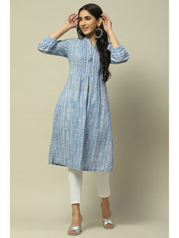 Rangriti - Pastel Blue Cambric Straight Kurta