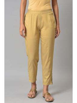 W - Gold Solid Slim Pant