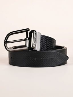 Louis Stitch - Mens Black & Brown Formal Italian Leather Reversible Belt