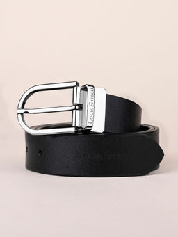 Louis Stitch - Mens Italian Leather Reversible Belt With Chrome Buckle
