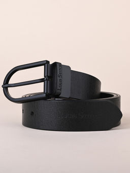 Louis Stitch - Mens Italian Leather Reversible Belt With Matt Finish Buckle