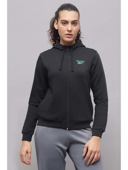 Reebok - Black Solid Regular Fit Hoodie