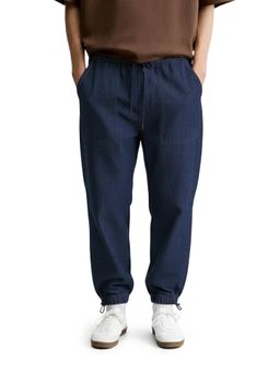 The Indian Garage Co - Blue Relaxed Fit Solid Mid-Rise Jeans