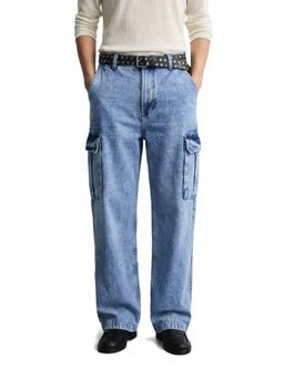 The Indian Garage Co - Blue Relaxed Fit Solid Mid-Rise Jeans