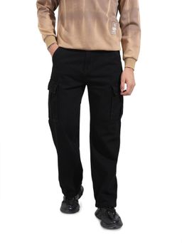 The Indian Garage Co - Black Relaxed Fit Solid Mid-Rise Jeans