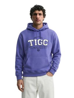The Indian Garage Co - Purple Relaxed Fit Embroidered Hooded Full Sleeves 1 Hoodie