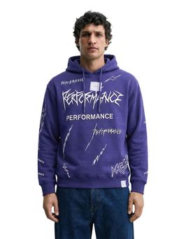 The Indian Garage Co - Purple Relaxed Fit Typography Hooded Full Sleeves 1 Hoodie