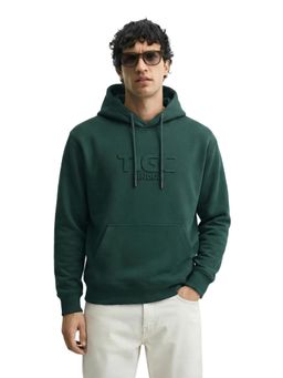 The Indian Garage Co - Green Relaxed Fit Typography Hooded Full Sleeves 1 Hoodie