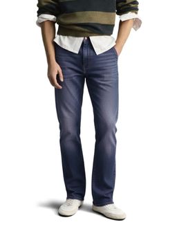 The Indian Garage Co - Blue Slim Fit Solid Mid-Rise Jeans