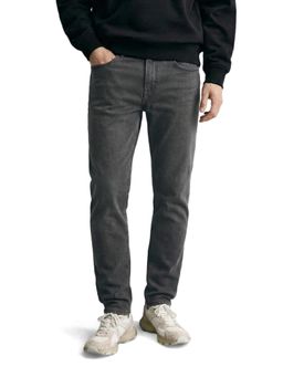 The Indian Garage Co - Grey Slim Fit Solid Mid-Rise Jeans