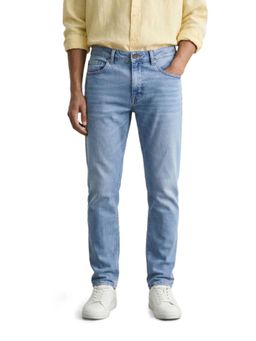 The Indian Garage Co - Blue Slim Fit Solid Mid-Rise Jeans