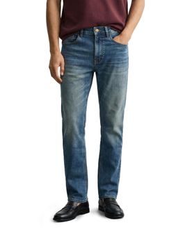 The Indian Garage Co - Blue Slim Fit Solid Mid-Rise Jeans