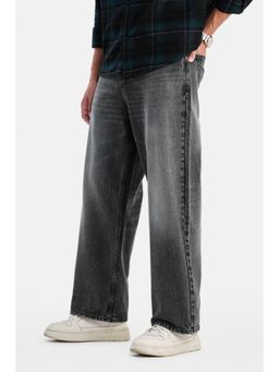 Snitch - Charcoal Grey Washed Loose Casual Jeans for Men