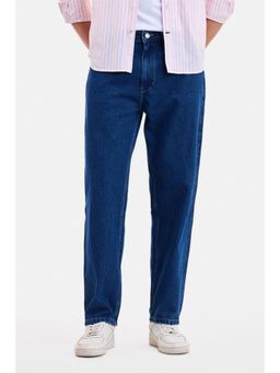 Snitch - Blue Acid Wash Relaxed Casual Jeans for Men