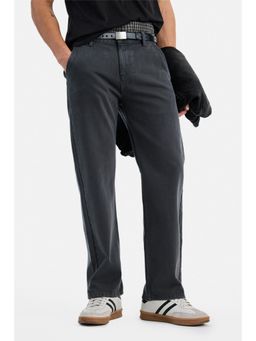 Snitch - Charcoal Grey Washed Straight Casual Jeans for Men