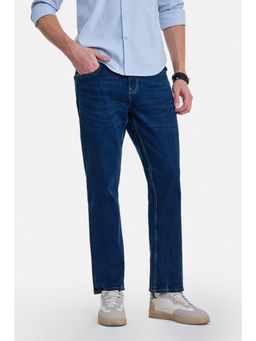 Snitch - Blue Light Distressed Straight Casual Jeans for Men