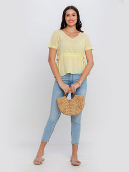 Zink London - Women Yellow Solid Top