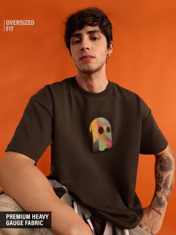 The Souled Store - Originals Fusion Brown Oversized Mens T-Shirt