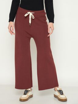 Madame - Women Rust Solid Pant
