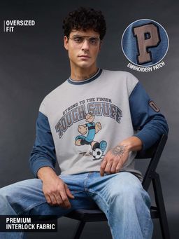 The Souled Store - Grey Pure Cotton Character Full Sleeves T-Shirt