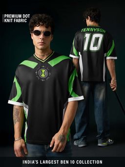 The Souled Store - Black Polyester Printed Half Sleeves T-Shirt