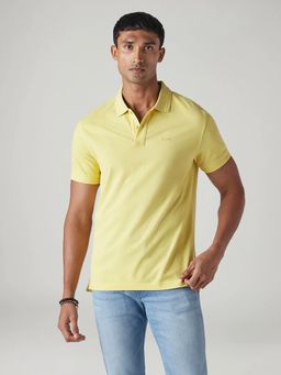 Levi's - Men's Solid Yellow Pique Polo T-Shirt