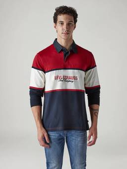 Levi's - Men's Colorblock Multi-Color Loose Fit Polo T-Shirt