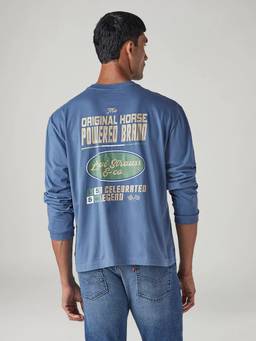 Levi's - Men's Blue Graphic Regular Fit T-Shirt