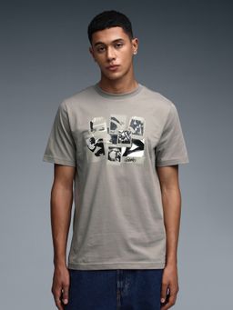 Puma - House Of Graphics Men's Beige Photoprint T-Shirt