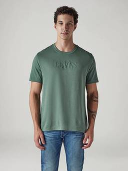 Levi's - Men's Green Regular Fit Interlock T-Shirt