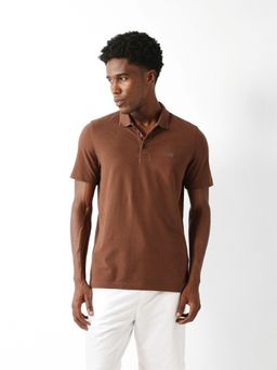 The Bear House - Men's Brown Causal Polo T-Shirt