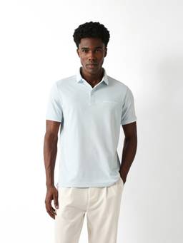The Bear House - Men's Blue Causal Polo T-Shirt