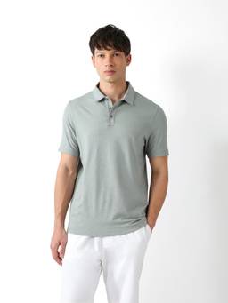 The Bear House - Men's Green Solid Causal Polo T-Shirt