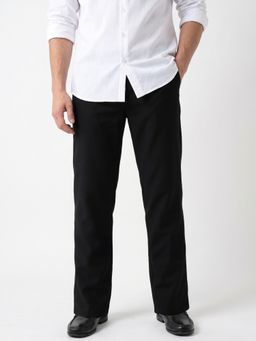 The Bear House - Men's Black Formal Trouser