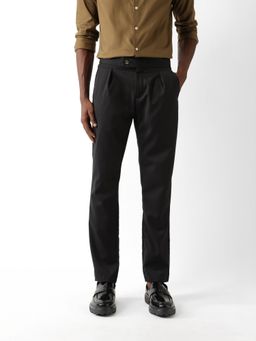 The Bear House - Men's Black Formal Trouser