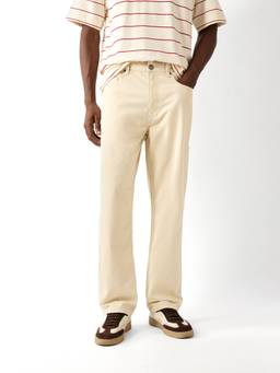 The Bear House - Men's Beige Causal Trouser