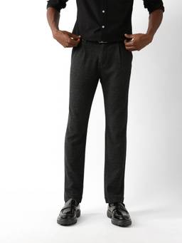 The Bear House - Men's Black Formal Trouser