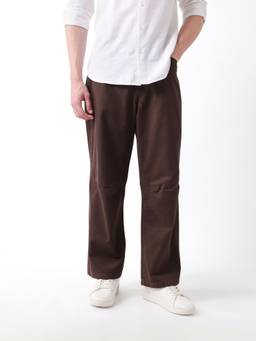 The Bear House - Men's Brown Causal Trouser
