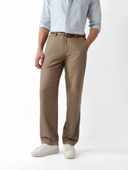 The Bear House - Men's Brown Causal Trouser