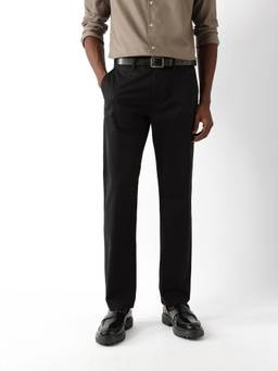 The Bear House - Men's Black Causal Trouser