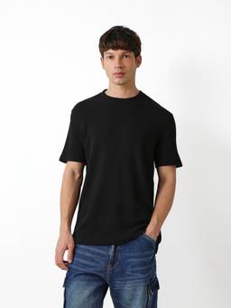 The Bear House - Men's Black Causal T-Shirt