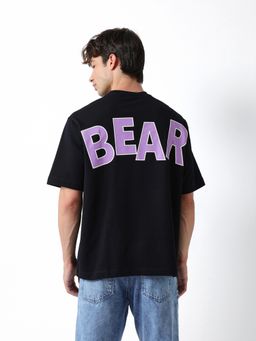 The Bear House - Men's Black Causal T-Shirt