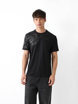 The Bear House - Men's Black Causal T-Shirt