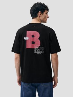 The Bear House - Men's Black Causal T-Shirt