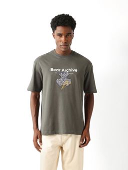The Bear House - Men's Grey Causal T-Shirt