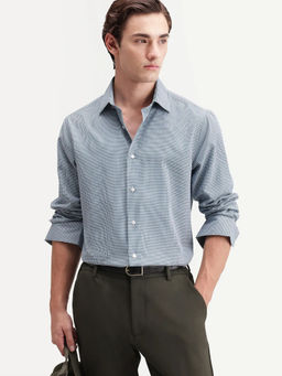 Rare Rabbit - Men's Acvor Green Polyester Blend Shirt